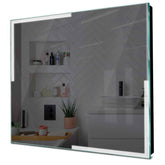 Specchio LED Quadrato | Controllo tramite interruttore a muro | Luce bianca fredda - Reyze Serie Edge Modello 2